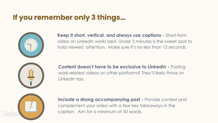 Tips und Checkliste für LinkedIn Video